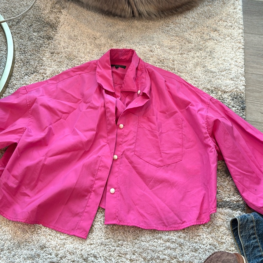 Crop Button Down